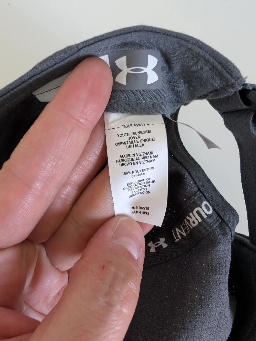Under Armour Youth UA Free Fit Gray Baseball Cap Kids Breathable